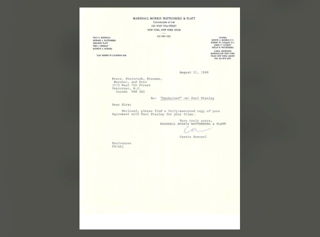 Archive letter related to Benny Doro music history
