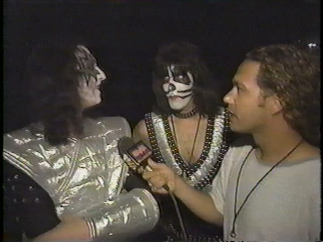 Black Diamond in KISS costume during a MuchMusic interview in Minnedosa