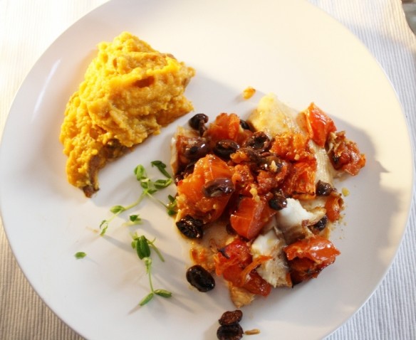 Tilapia with Tomato and Olives