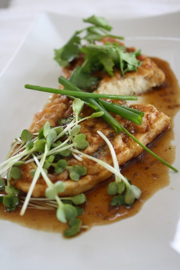 Tofu and Shrimp Steak