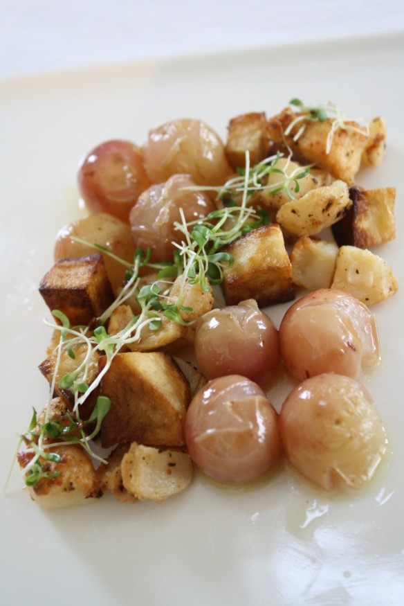 Scallop Potatos and Grapes
