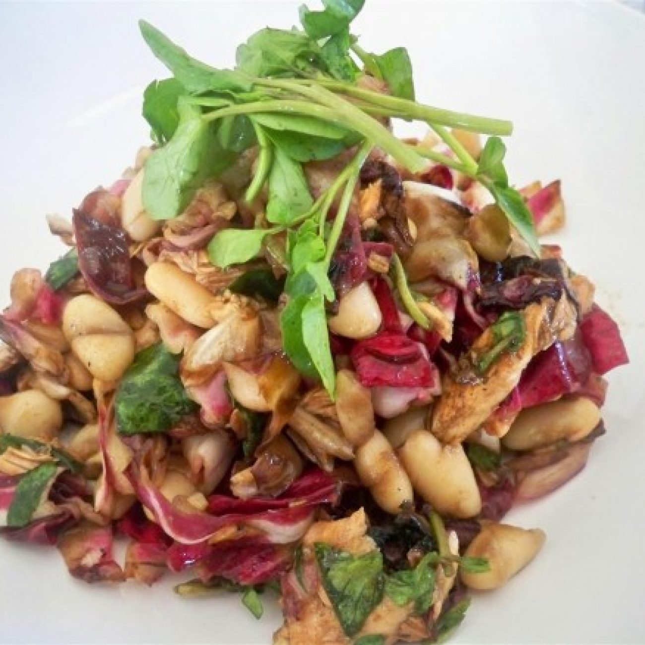 White Bean and Grilled Salmon Salad