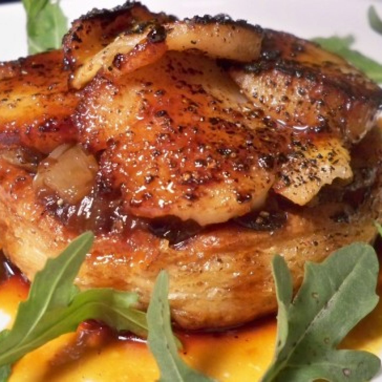Scallop Tart with Orange Butter Sauce