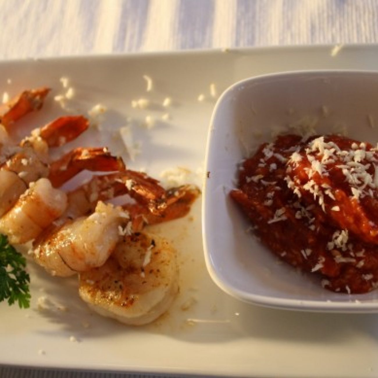 Grilled and Chilled Shrimp Cocktail with fresh Horseradish