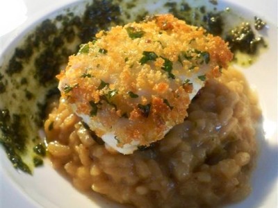 Halibut with Lemon Basil Rissoto (Custom)