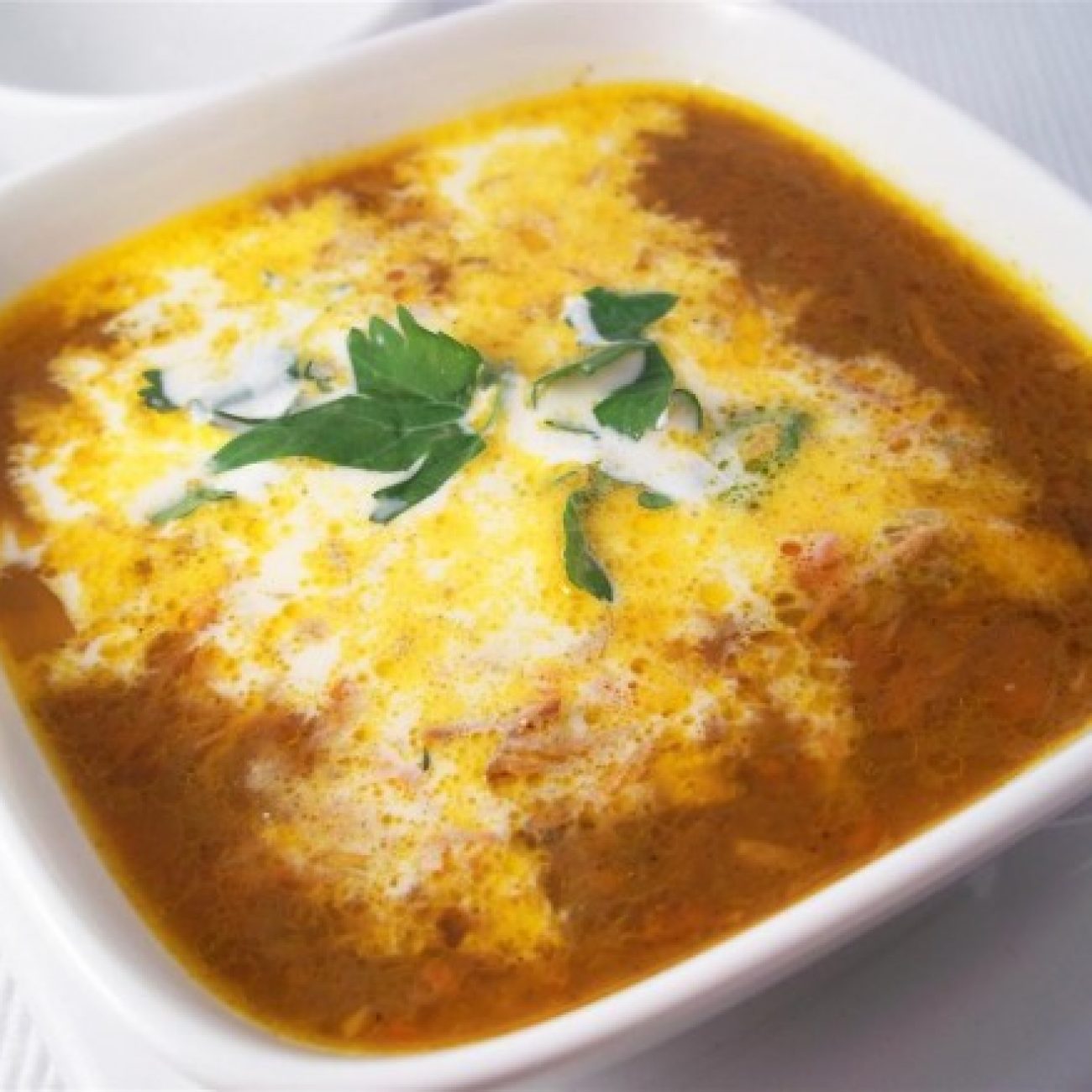 Mulligatawny soup – pepper water –