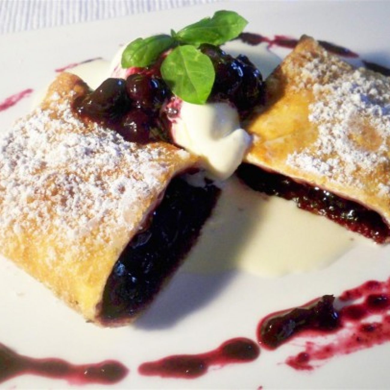 Blueberry Won Ton Pie